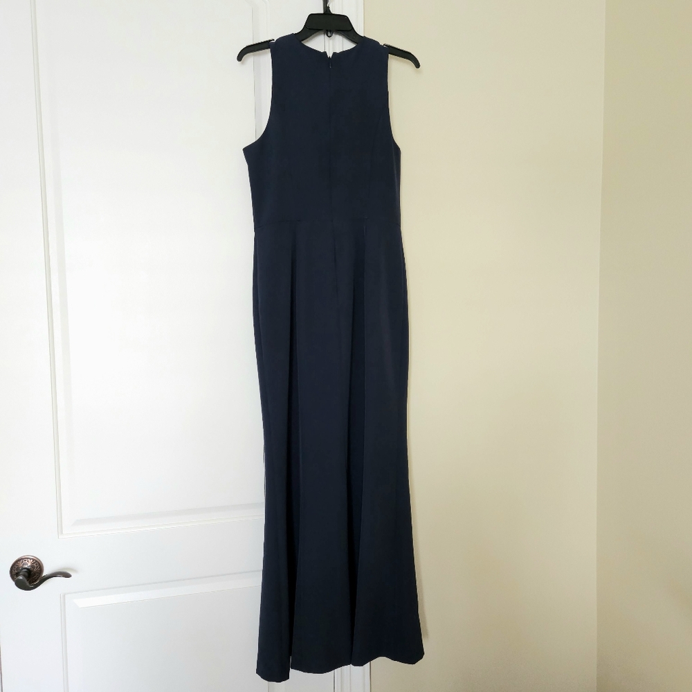 Kay Unger column gown, size 10, Prussian blue - Picture 5 of 14